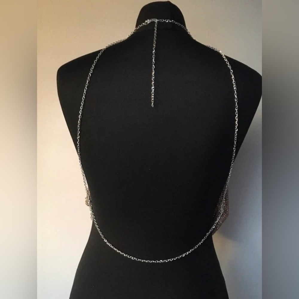 NWOT custom made Rhinestone crystal top in Silver - Picture 3 of 10